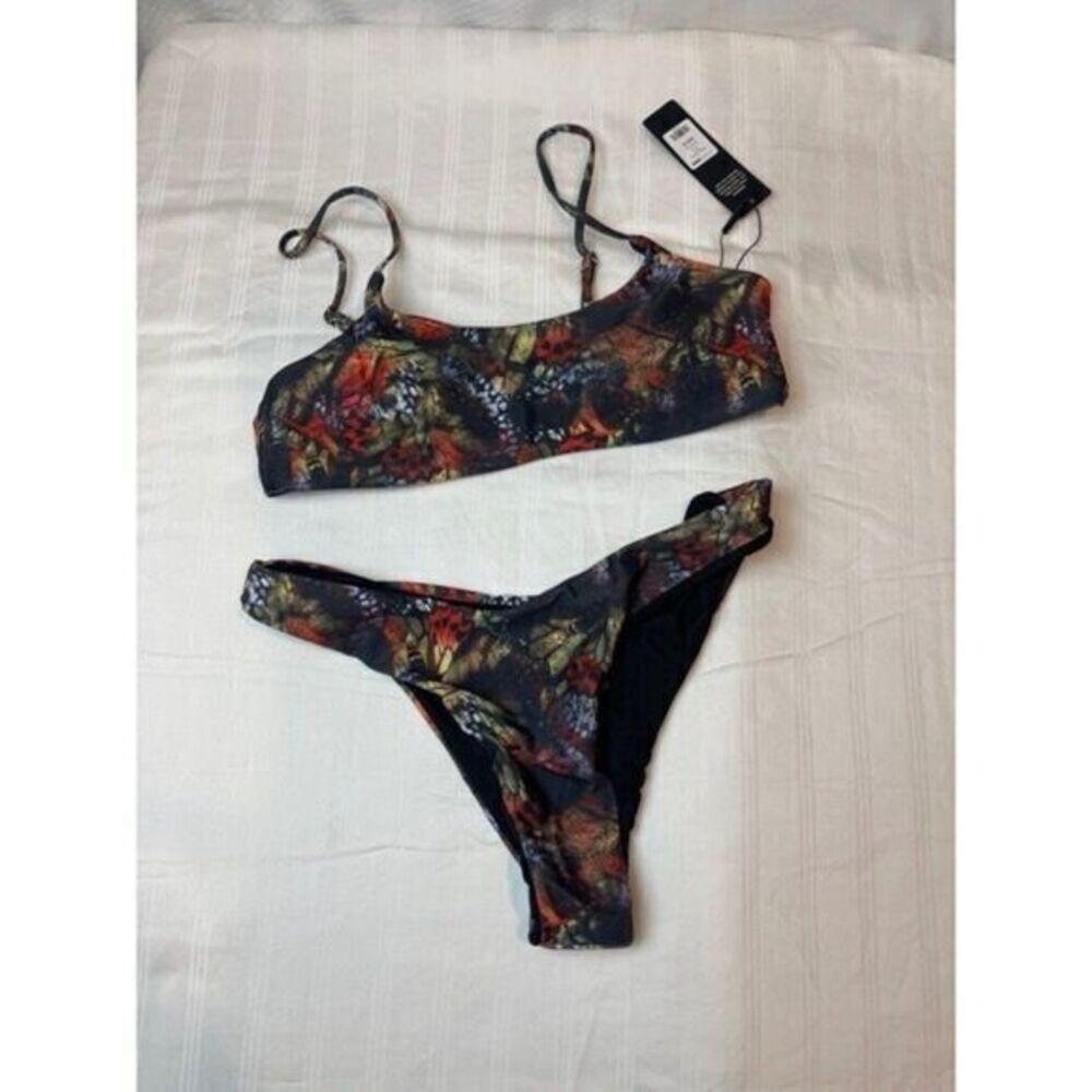 Bandeau High Cut Leg 2 Piece Bikini Size M RefM035 - Picture 5 of 7